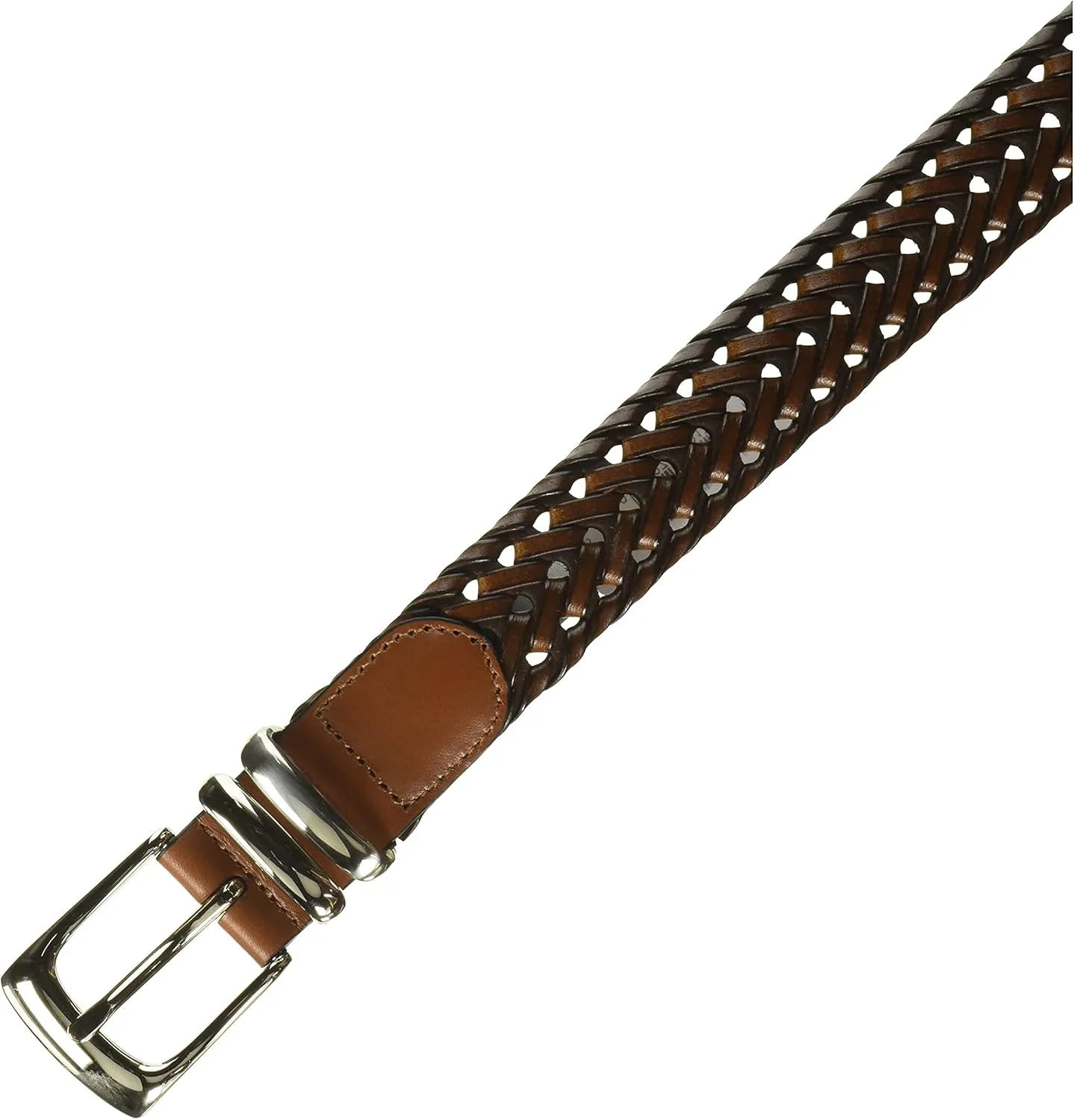 Perry Ellis Men's Portfolio Braided Belt with Leather (Sizes 30-54 Inches)