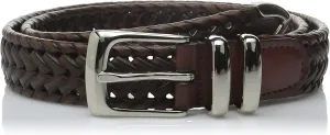 Perry Ellis Men's Portfolio Braided Belt with Leather (Sizes 30-54 Inches)