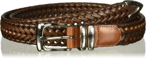 Perry Ellis Men's Portfolio Braided Belt with Leather (Sizes 30-54 Inches)