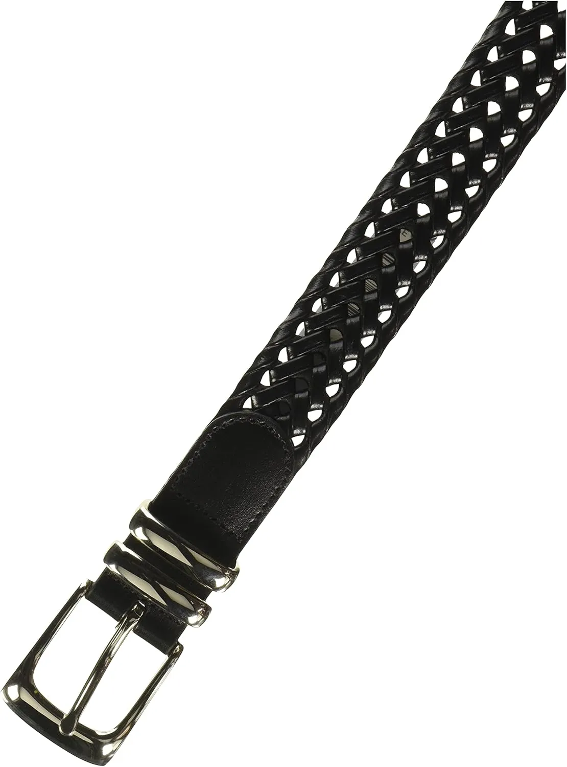 Perry Ellis Men's Portfolio Braided Belt with Leather (Sizes 30-54 Inches)