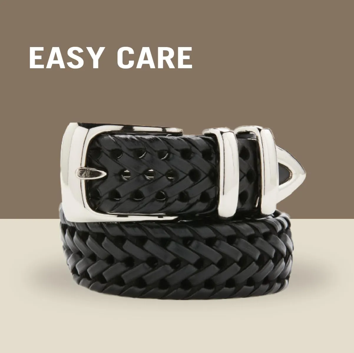 Perry Ellis Men's Portfolio Braided Belt with Leather (Sizes 30-54 Inches)