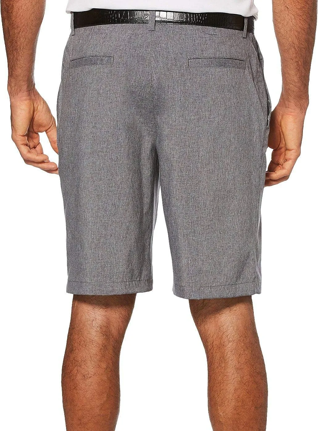 PGA TOUR Men's Flat Front Heather Golf Short with Active Waistband