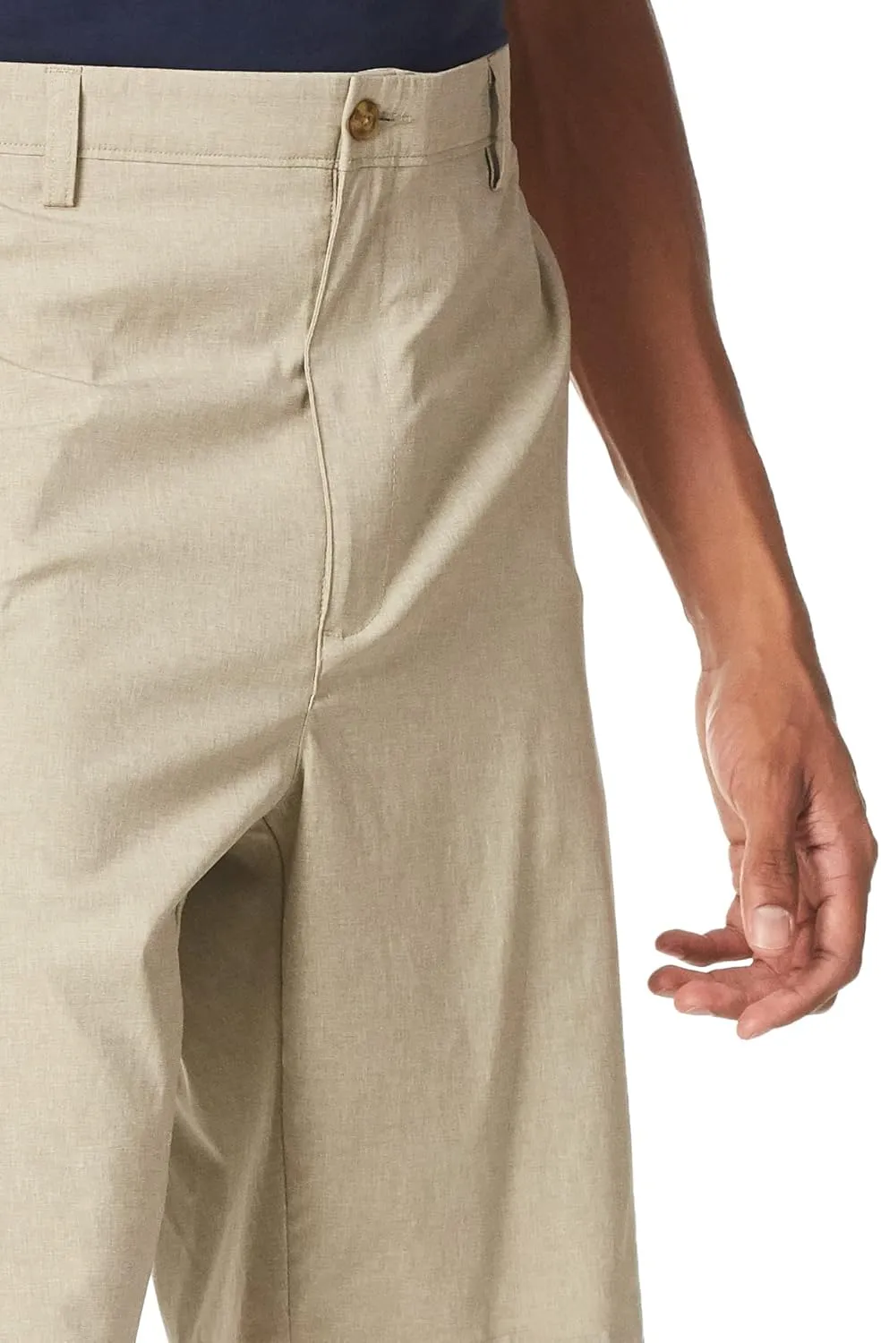 PGA TOUR Men's Flat Front Heather Golf Short with Active Waistband