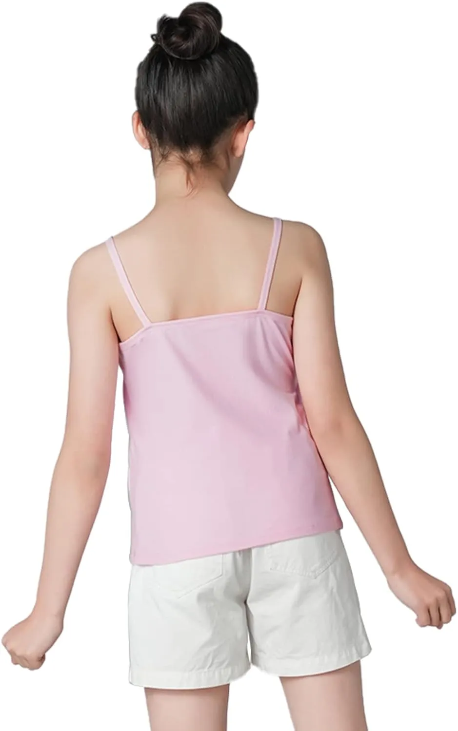 QBK Training Bras for Teens Girls from 6 7 8 9 10 12 Years Old Camisoles Bralette Bras with Shelf Bra (2/3/4Pack)