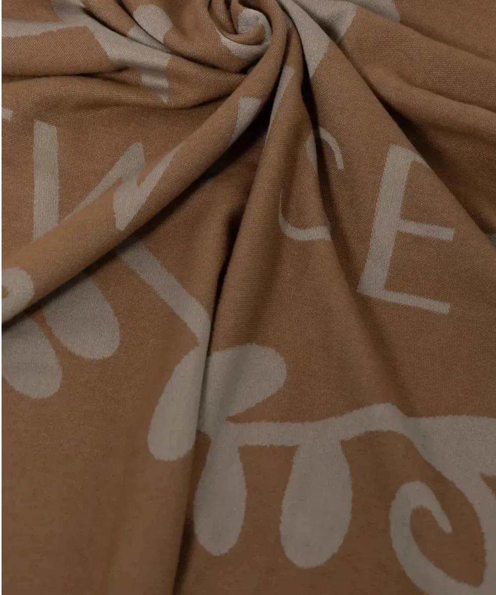 Sciarpa Jacquard Bicolore "Floral Elegance" con Logo