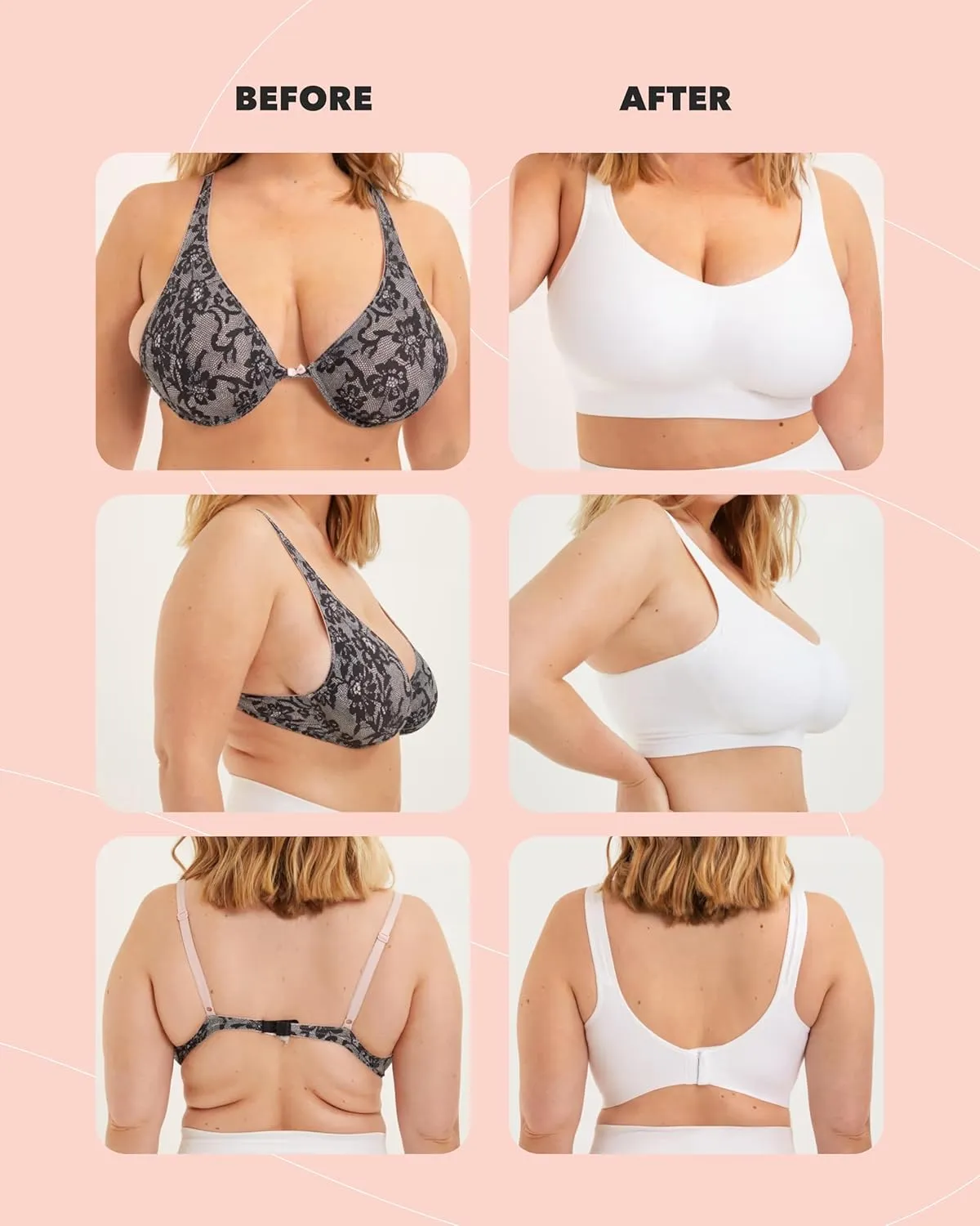 SHAPERMINT Bras for Women - Bras for Women no Underwire, Bralettes for Women Plus Size, Wireless Push up Bra