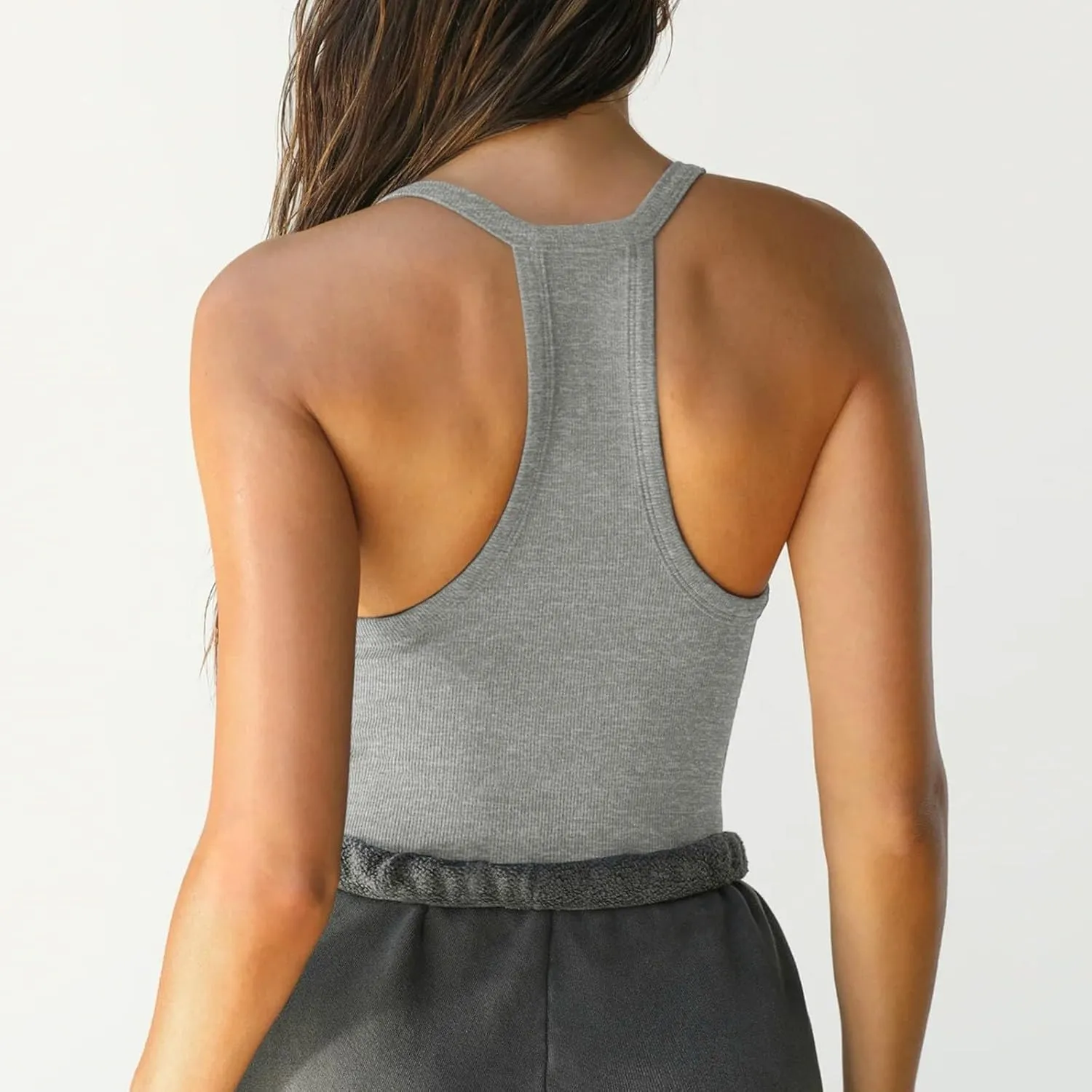 Sleeveless Workout Tops for Women U Neck Racerback Basic Tank Summer Camisole Slim Fit Ladies Shaping Tank Tops