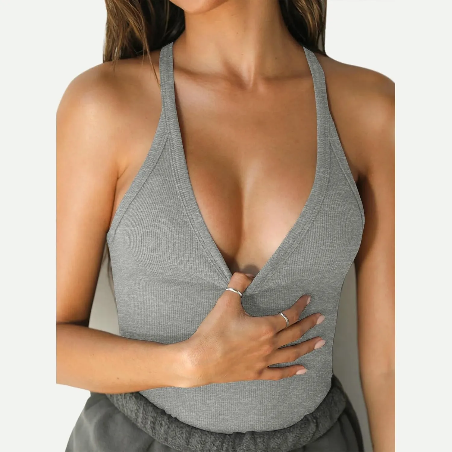 Sleeveless Workout Tops for Women U Neck Racerback Basic Tank Summer Camisole Slim Fit Ladies Shaping Tank Tops