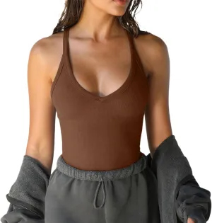 Sleeveless Workout Tops for Women U Neck Racerback Basic Tank Summer Camisole Slim Fit Ladies Shaping Tank Tops