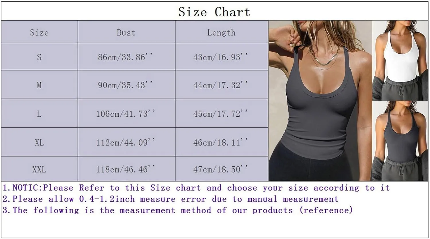 Sleeveless Workout Tops for Women U Neck Racerback Basic Tank Summer Camisole Slim Fit Ladies Shaping Tank Tops