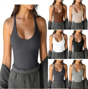 Sleeveless Workout Tops for Women U Neck Racerback Basic Tank Summer Camisole Slim Fit Ladies Shaping Tank Tops