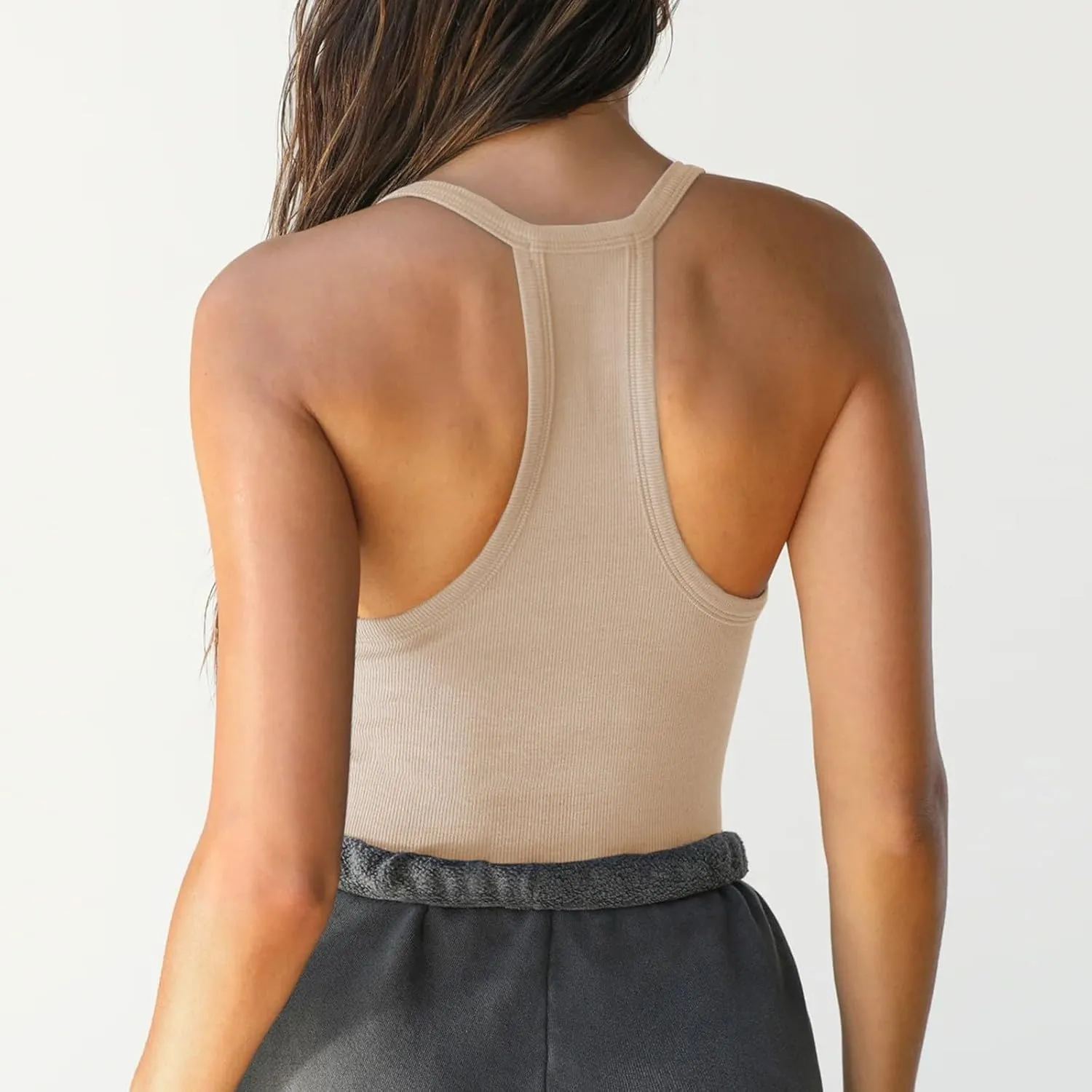 Sleeveless Workout Tops for Women U Neck Racerback Basic Tank Summer Camisole Slim Fit Ladies Shaping Tank Tops
