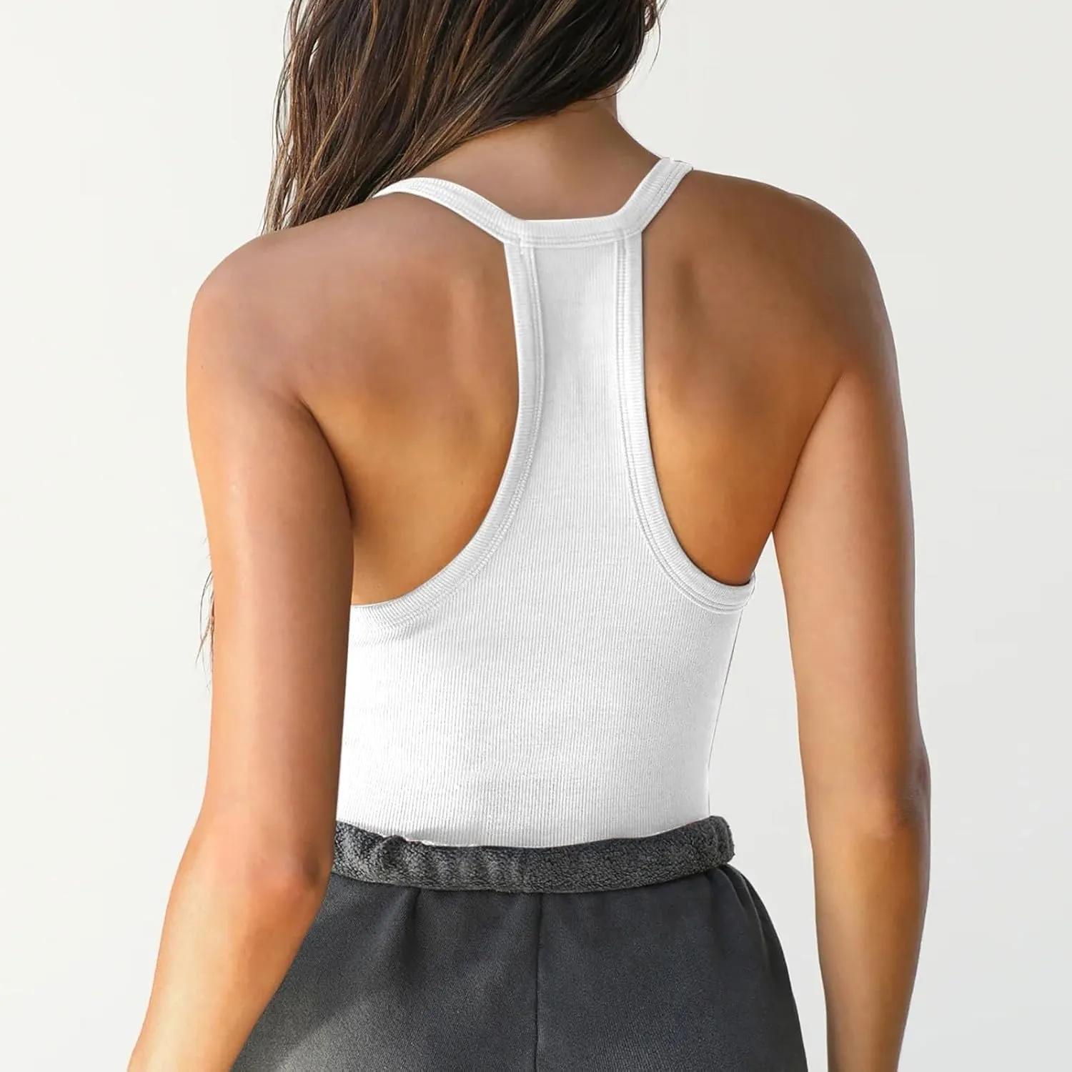 Sleeveless Workout Tops for Women U Neck Racerback Basic Tank Summer Camisole Slim Fit Ladies Shaping Tank Tops