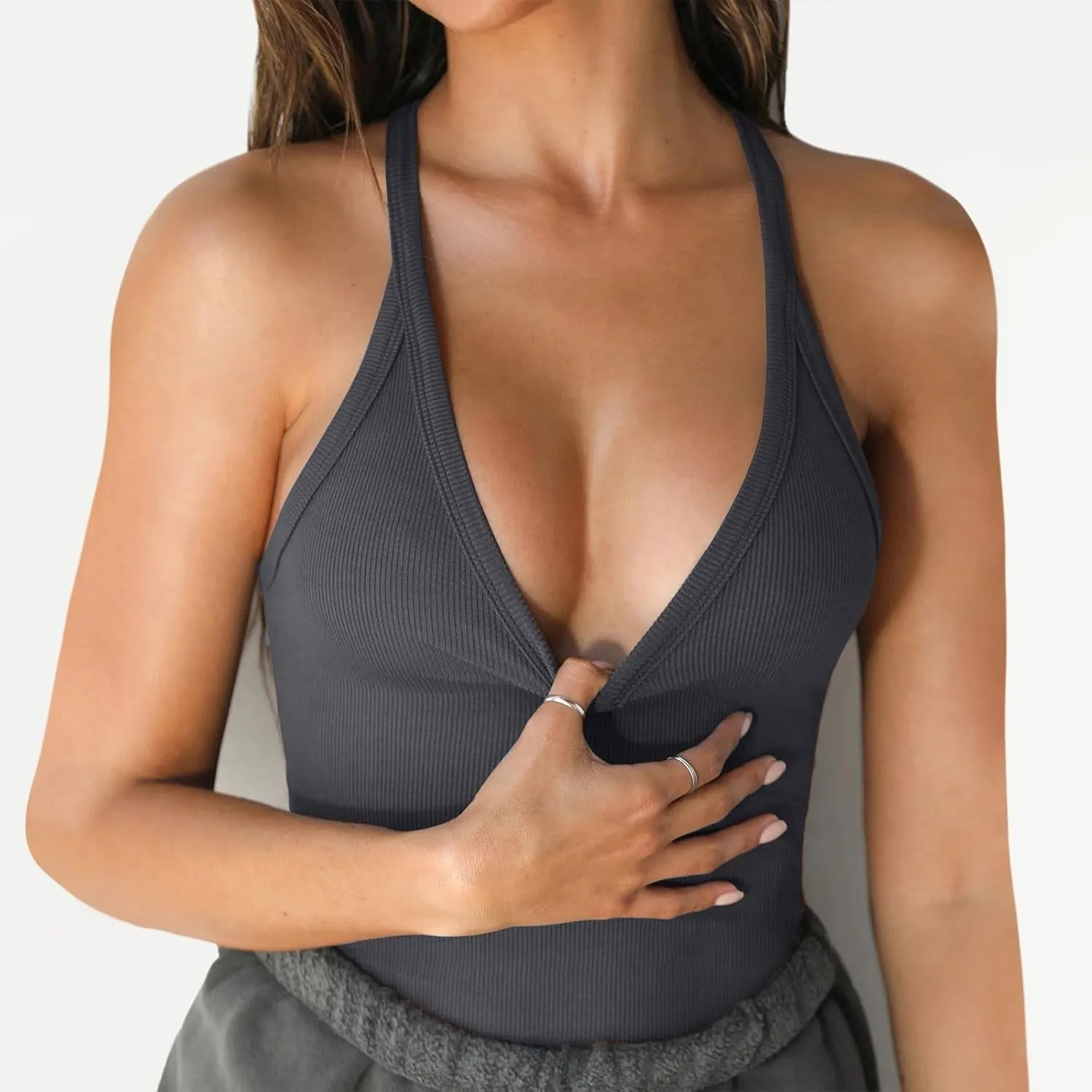 Sleeveless Workout Tops for Women U Neck Racerback Basic Tank Summer Camisole Slim Fit Ladies Shaping Tank Tops