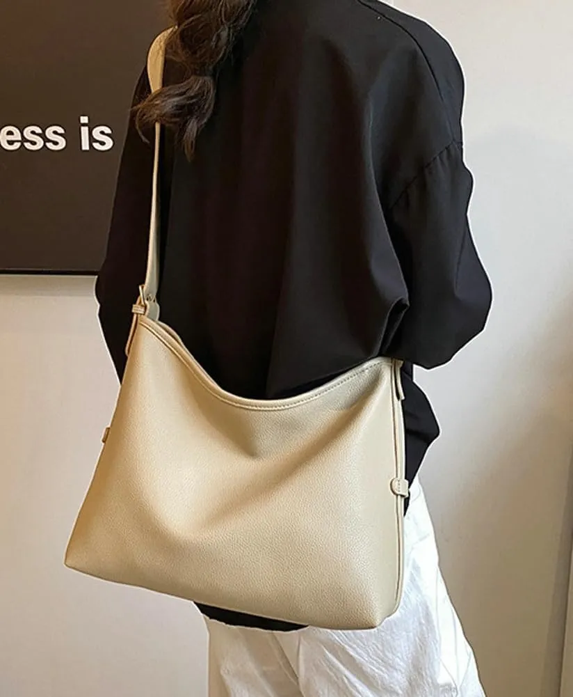 Soft Vegan Leather Shoulder Bags for Women Casual Crossbody Tote Purse Handbag Ladies Work Top Handle Satchels 2psc