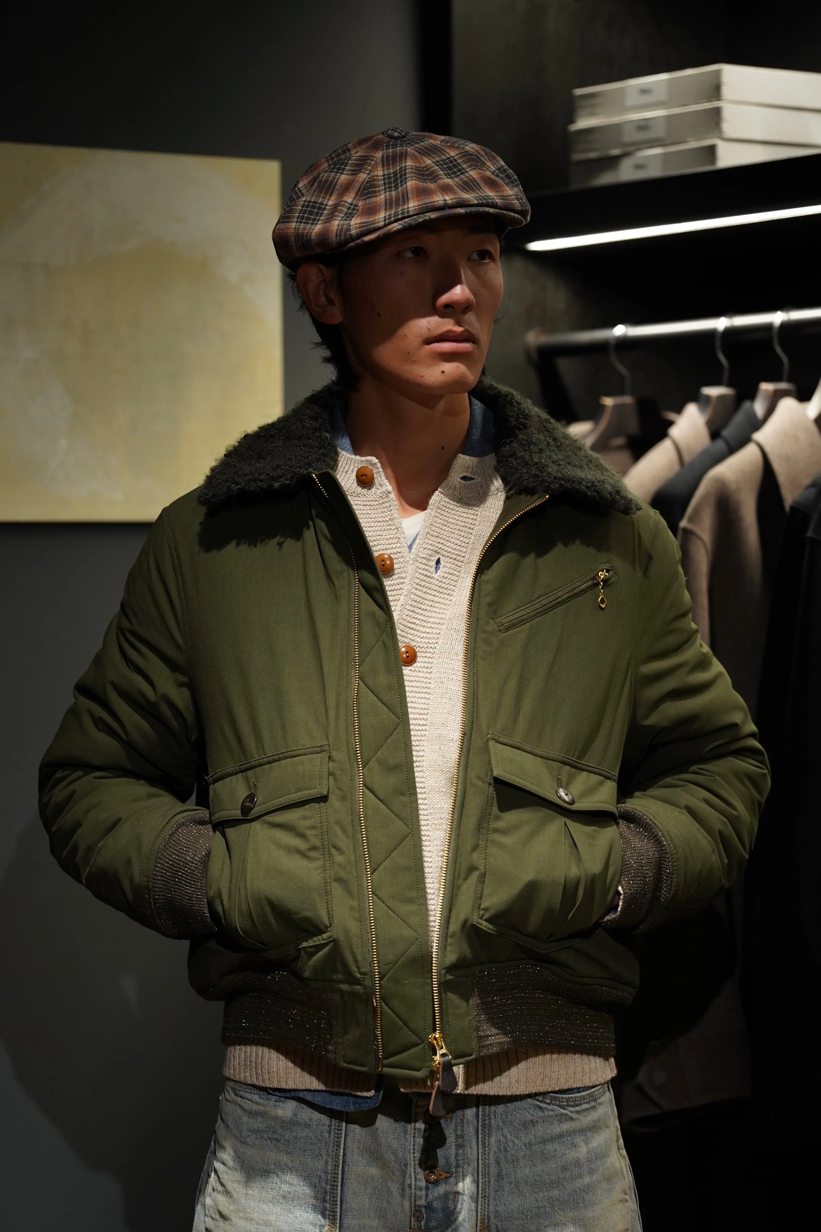 STEAF GLEAM FLIGHT JACKET (EARTH GREEN)