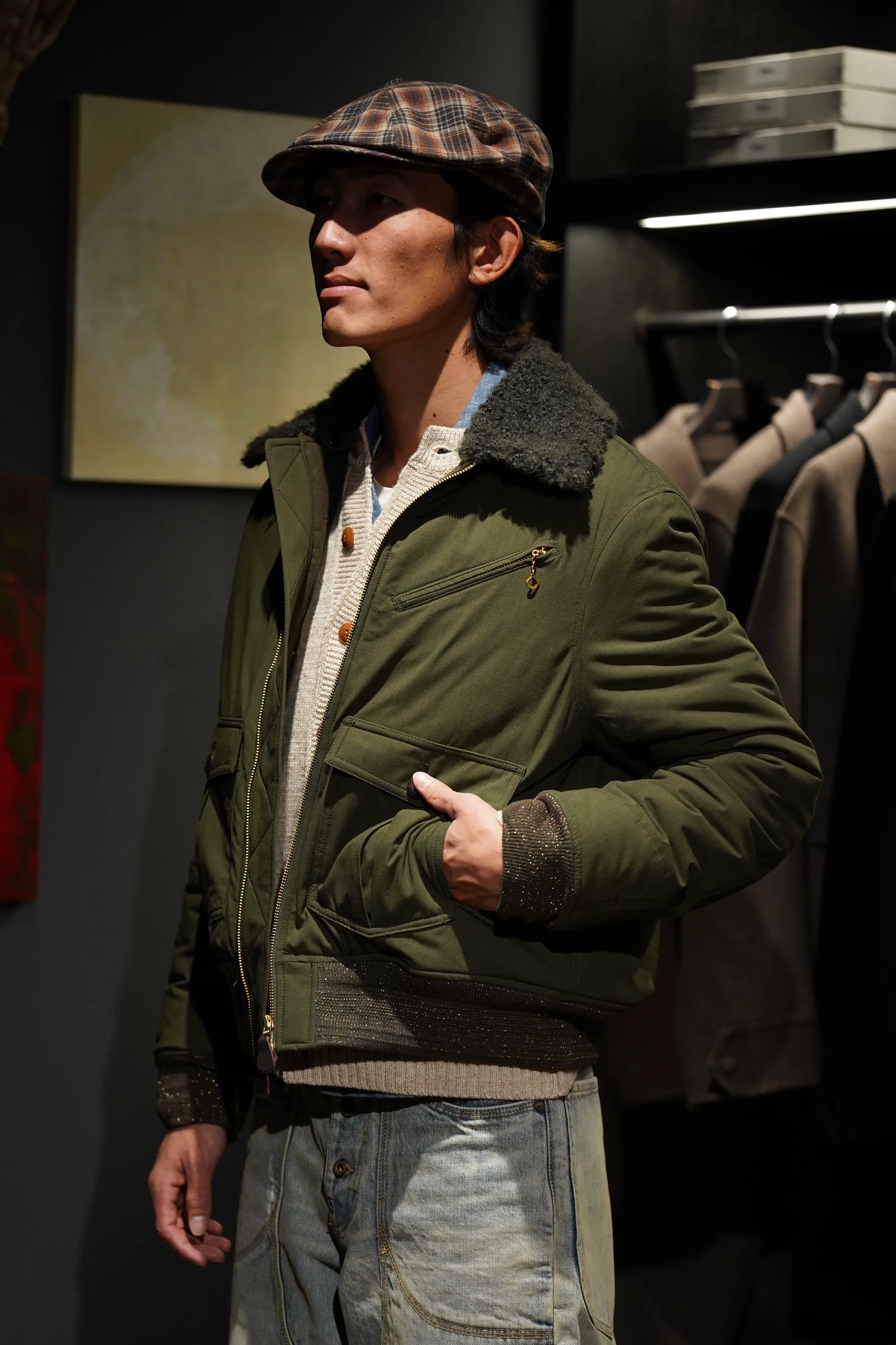 STEAF GLEAM FLIGHT JACKET (EARTH GREEN)