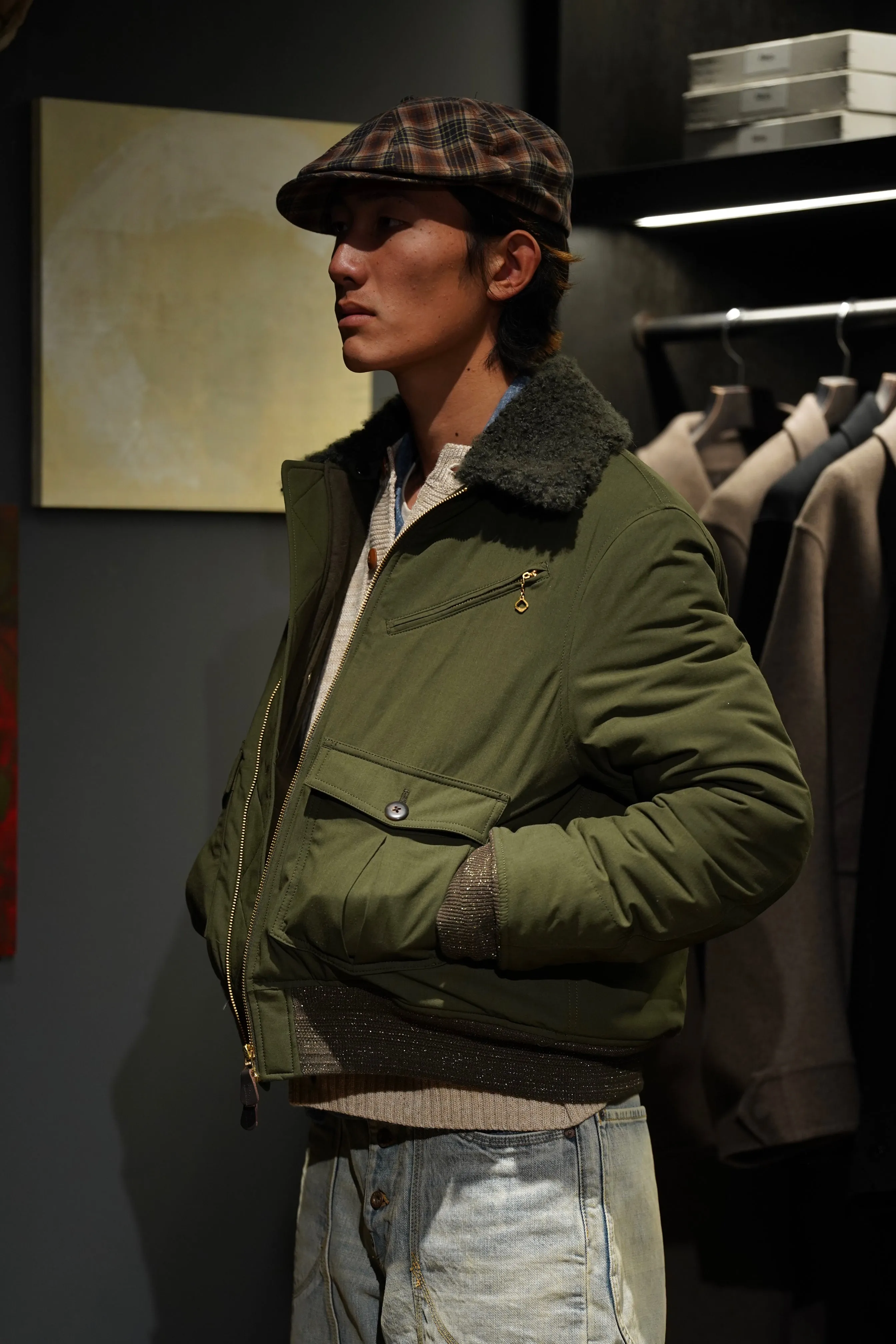 STEAF GLEAM FLIGHT JACKET (EARTH GREEN)