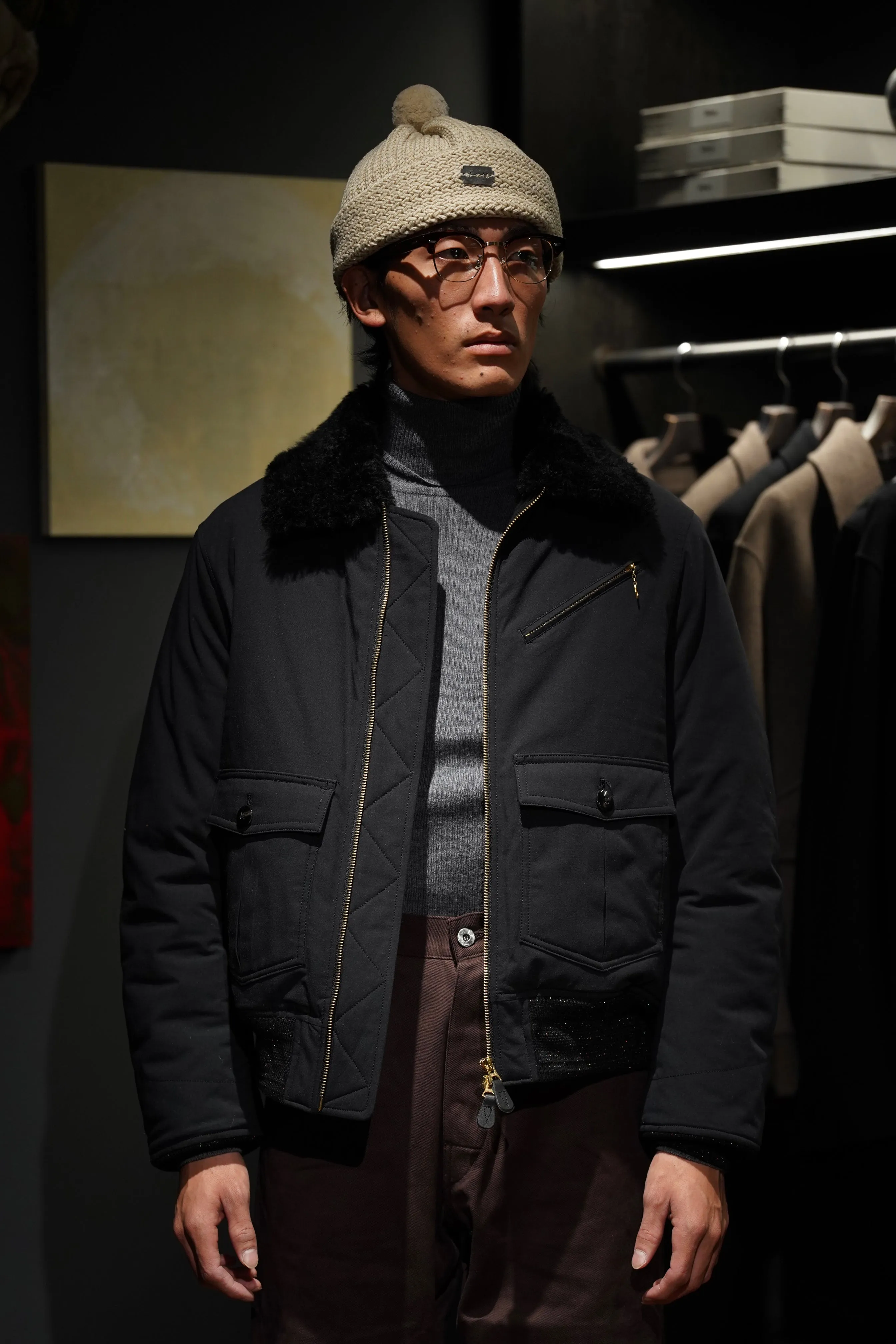 STEAF GLEAM FLIGHT JACKET (SPACE BLACK)