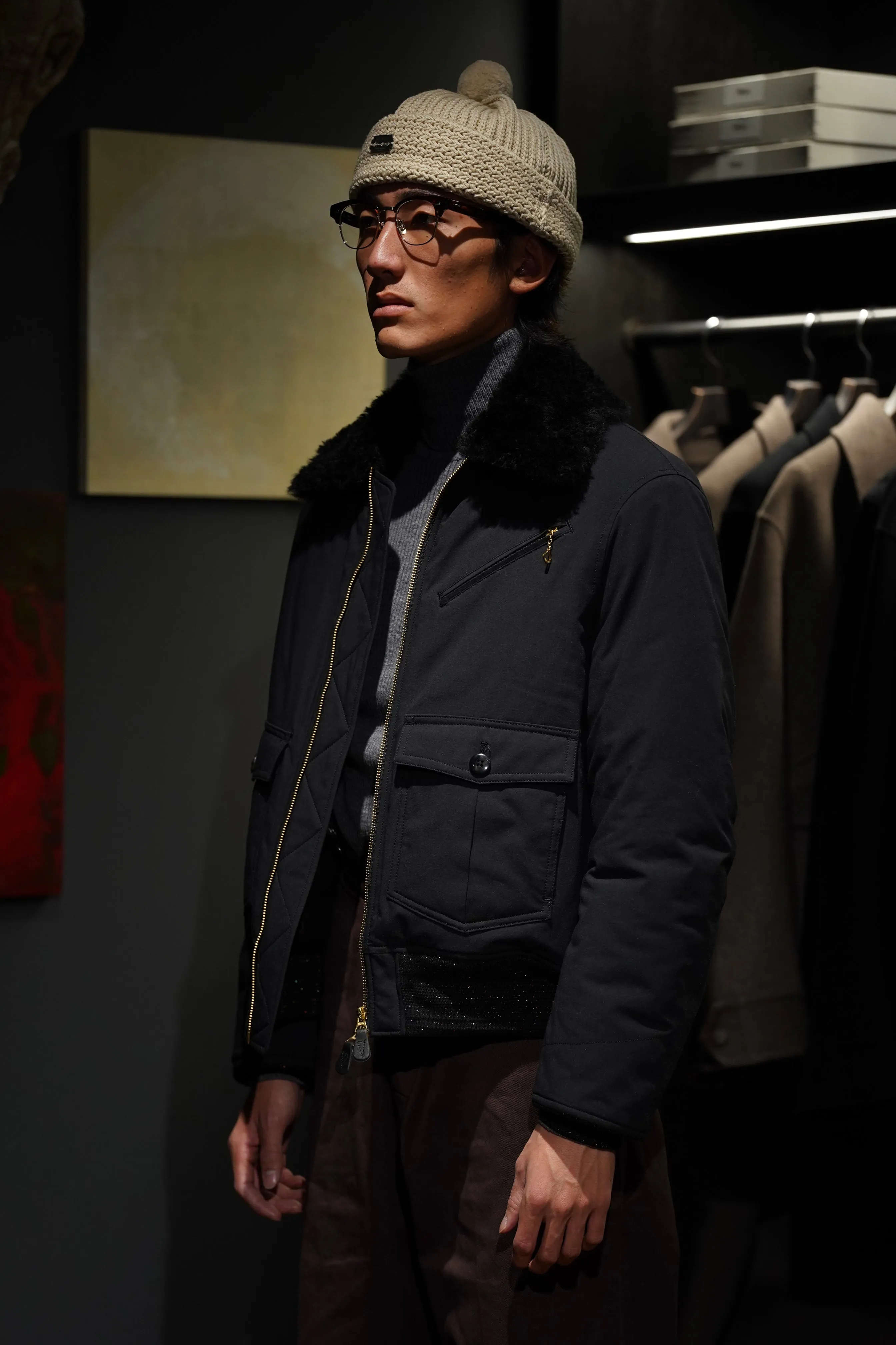 STEAF GLEAM FLIGHT JACKET (SPACE BLACK)