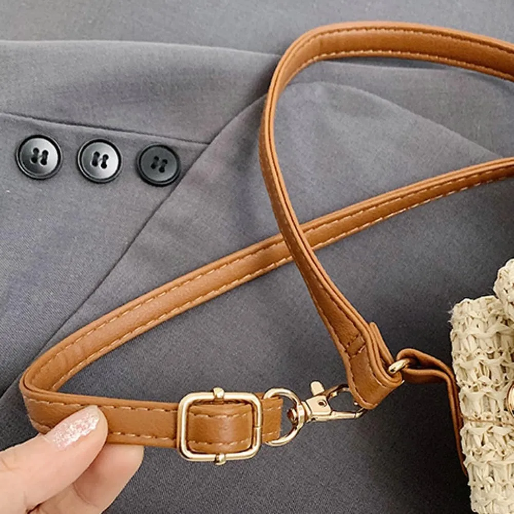 Straw Bucket Bag for Women Woven Drawstring Shoulder Bag Summer Beach Coss-body Bag Travel Leisure Top-Handle Purse