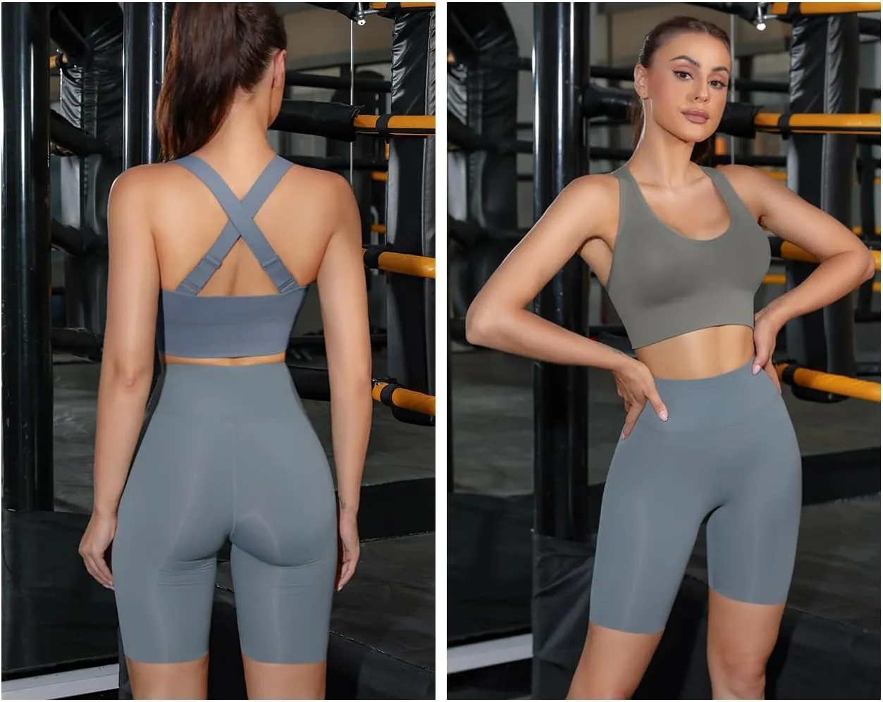 Sykooria Adjustable Sports Bra for Women High Support Padded Workout Tops Packs Gym Fitness Running Yoga Bras