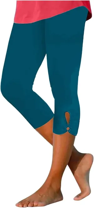 TARIENDY Capri Leggings for Women Tummy Control High Waisted Casual Yoga Pants Summer Lightweight Athletic Workout Capris