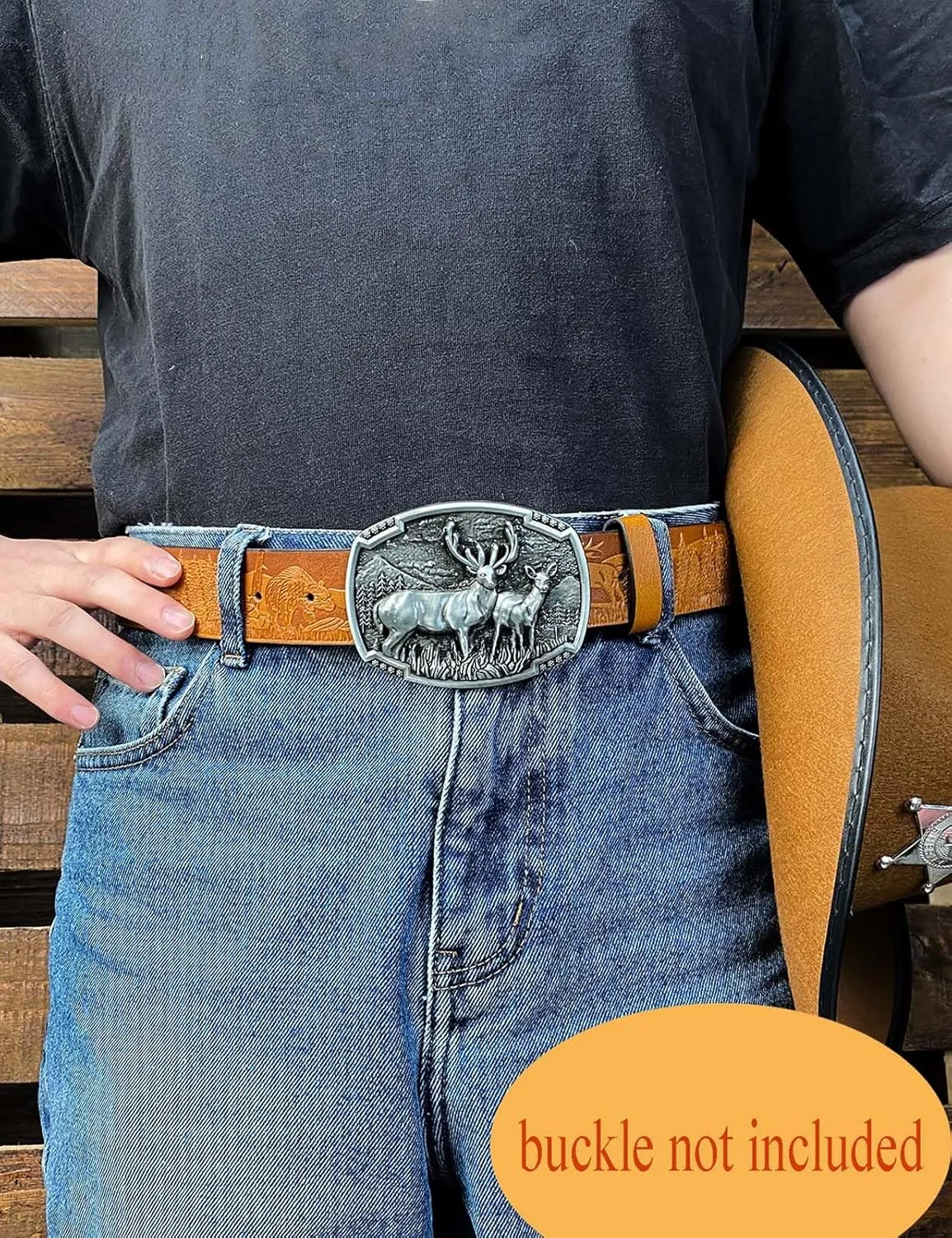 TOPACC 2 Pack Western Belts for Men Women Without Buckle Cowgirl Cowboy Belt Strap 1.5"