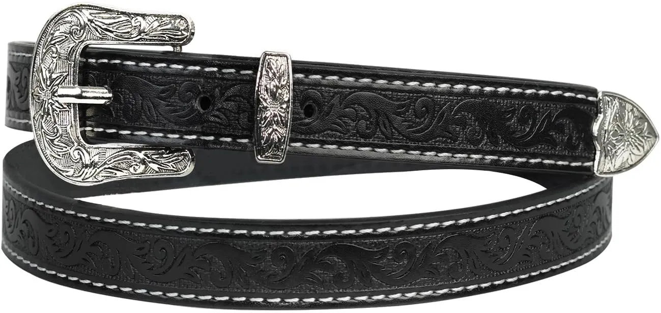 TOPACC Western Fashion Cowgirl Cowboy belts for Girls Women Boys Jeans Pants Dresses