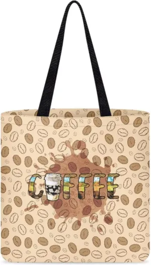 Tote Bag with Unique Patterns Reusable Handbag for Shopping School Sports Beach Food carrying and Gifts