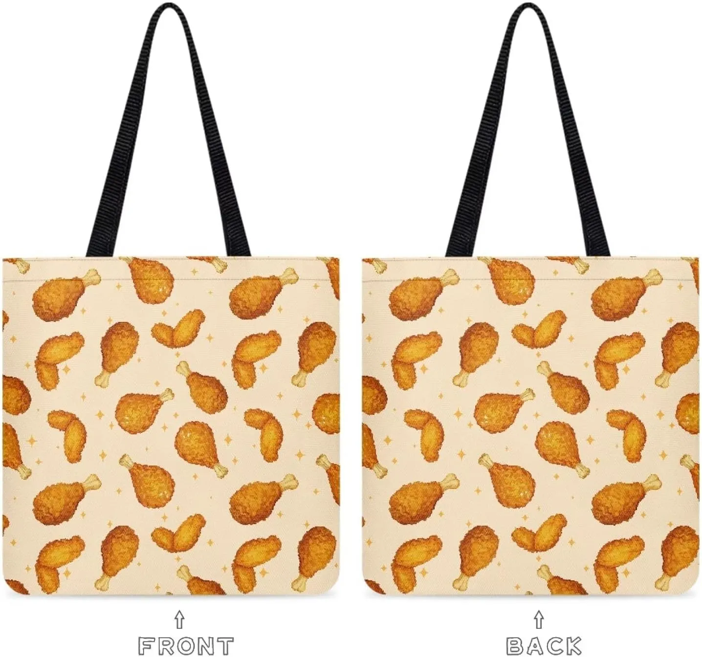 Tote Bag with Unique Patterns Reusable Handbag for Shopping School Sports Beach Food carrying and Gifts