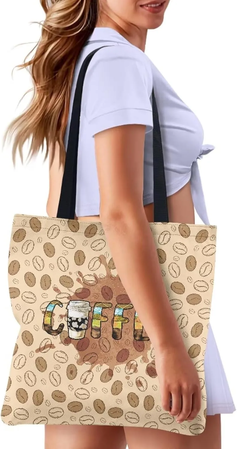 Tote Bag with Unique Patterns Reusable Handbag for Shopping School Sports Beach Food carrying and Gifts