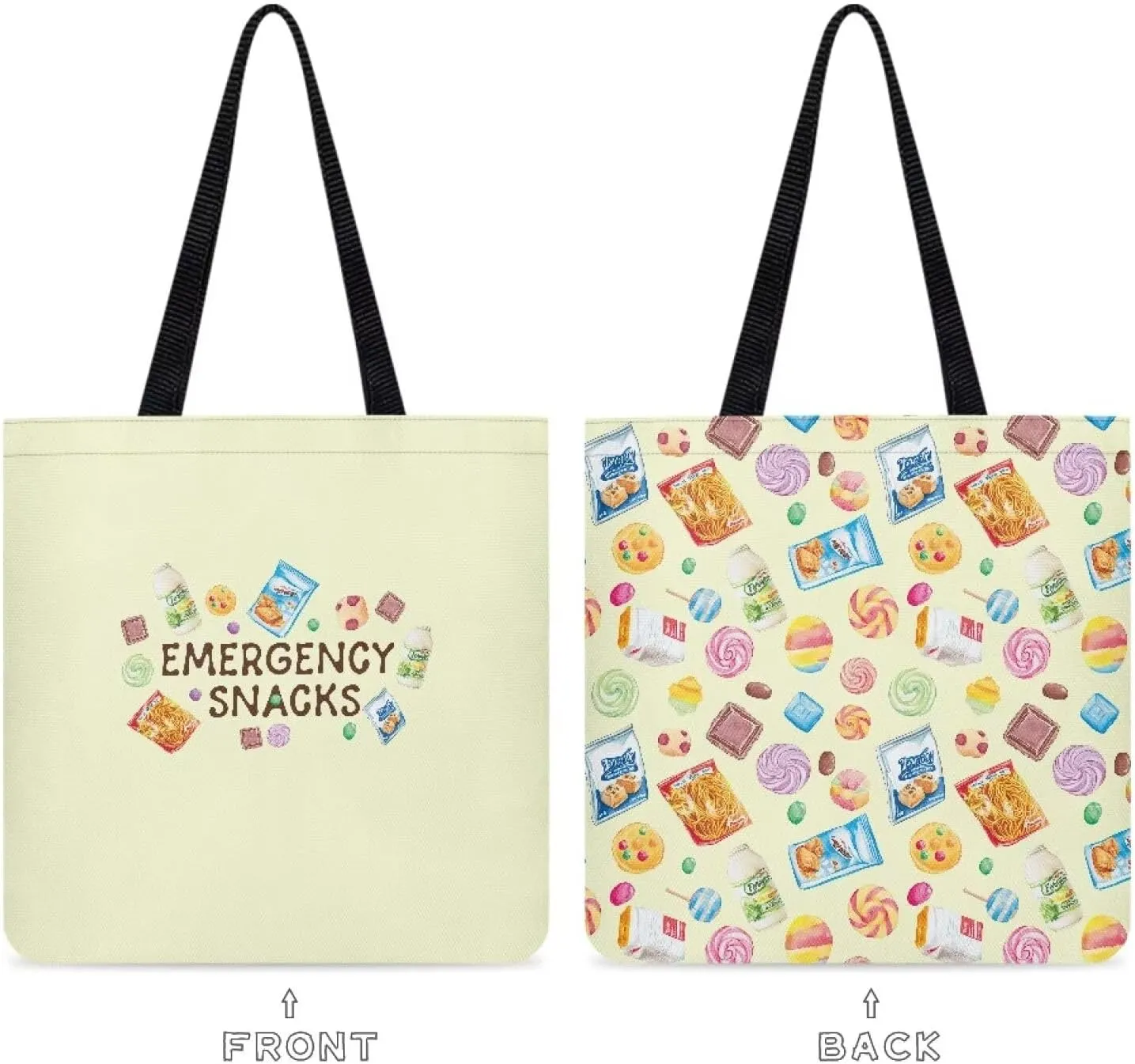 Tote Bag with Unique Patterns Reusable Handbag for Shopping School Sports Beach Food carrying and Gifts