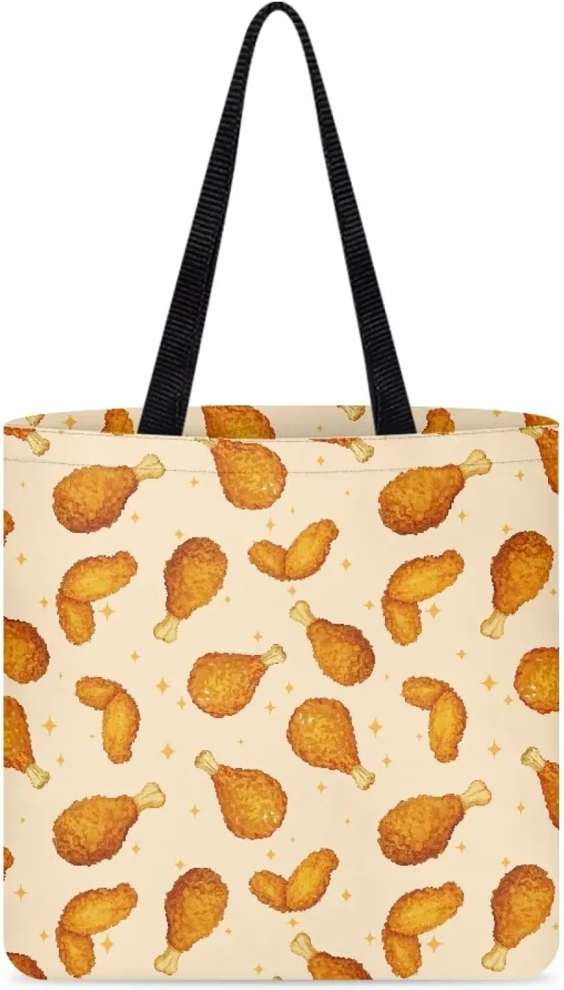 Tote Bag with Unique Patterns Reusable Handbag for Shopping School Sports Beach Food carrying and Gifts