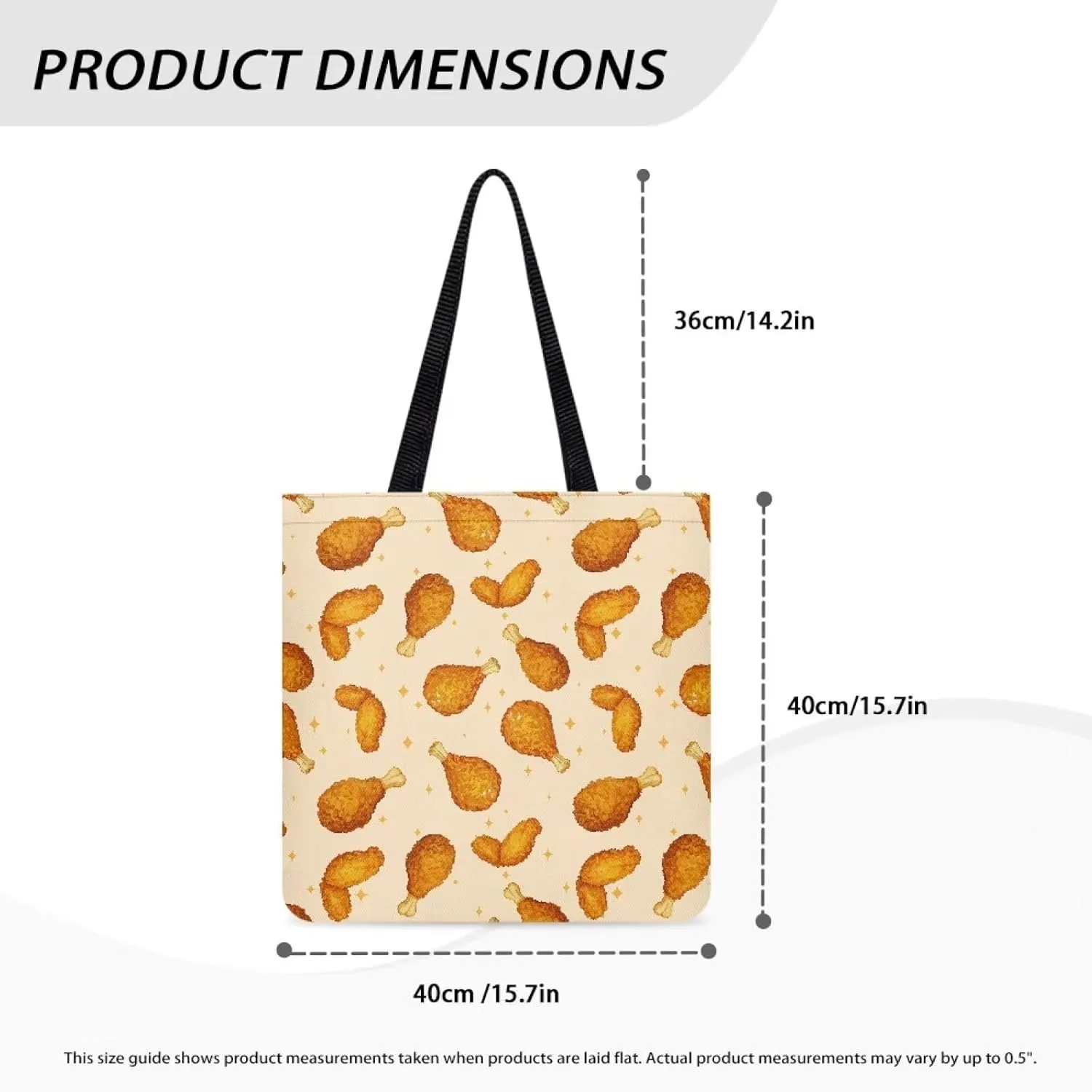 Tote Bag with Unique Patterns Reusable Handbag for Shopping School Sports Beach Food carrying and Gifts