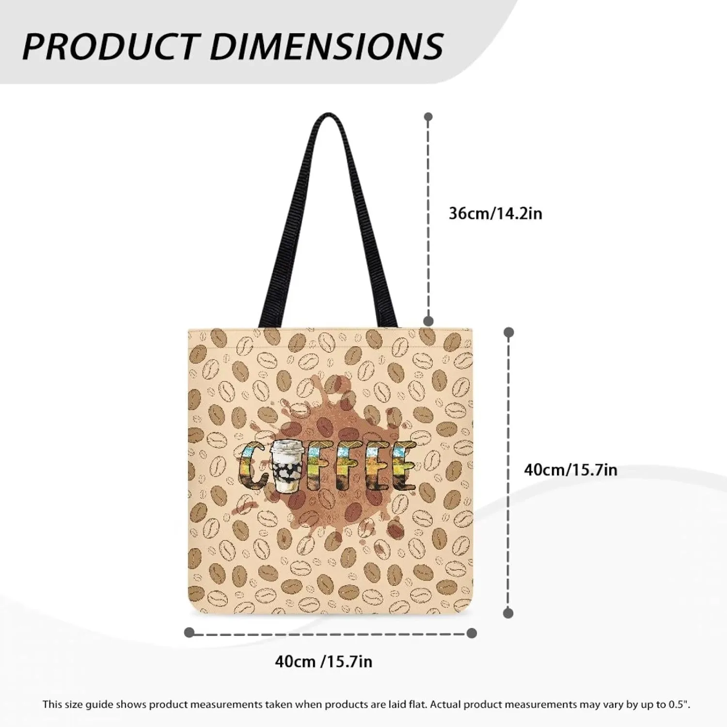 Tote Bag with Unique Patterns Reusable Handbag for Shopping School Sports Beach Food carrying and Gifts