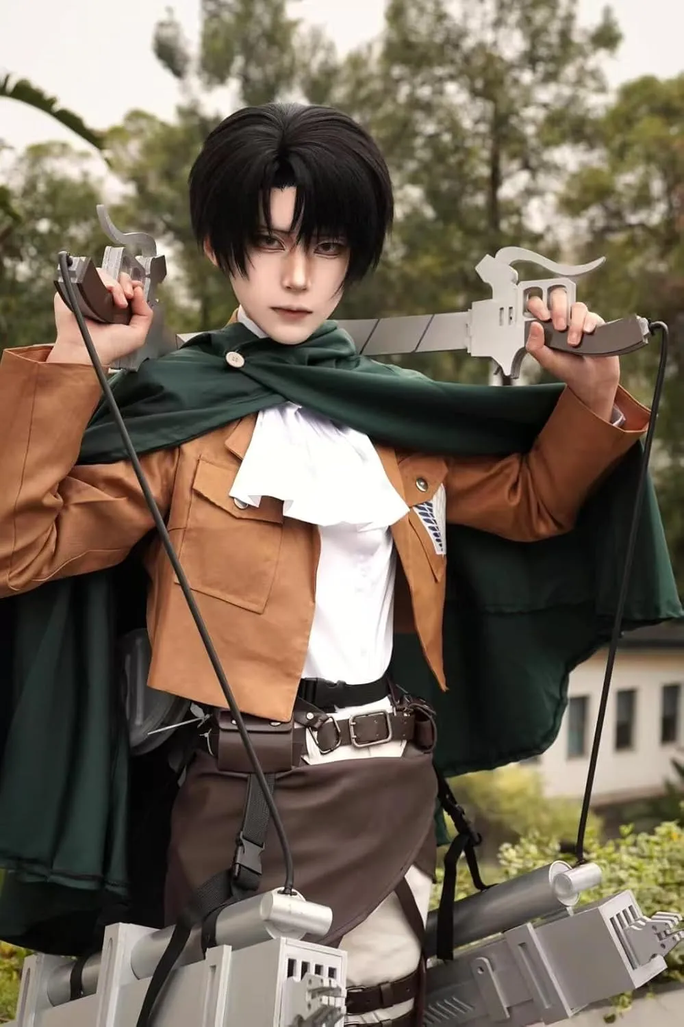 Unisex Anime Hooded Cosplay Cloak - Cloth Cosplay Costume Halloween Cape Green