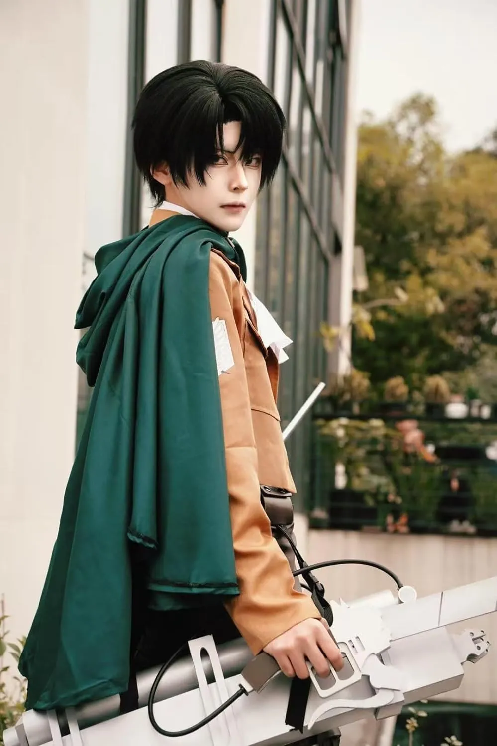 Unisex Anime Hooded Cosplay Cloak - Cloth Cosplay Costume Halloween Cape Green