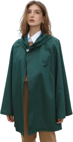 Unisex Anime Hooded Cosplay Cloak - Cloth Cosplay Costume Halloween Cape Green