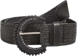 Verdusa Women's Round Buckle Straw Belts Boho Braided Waist Belt
