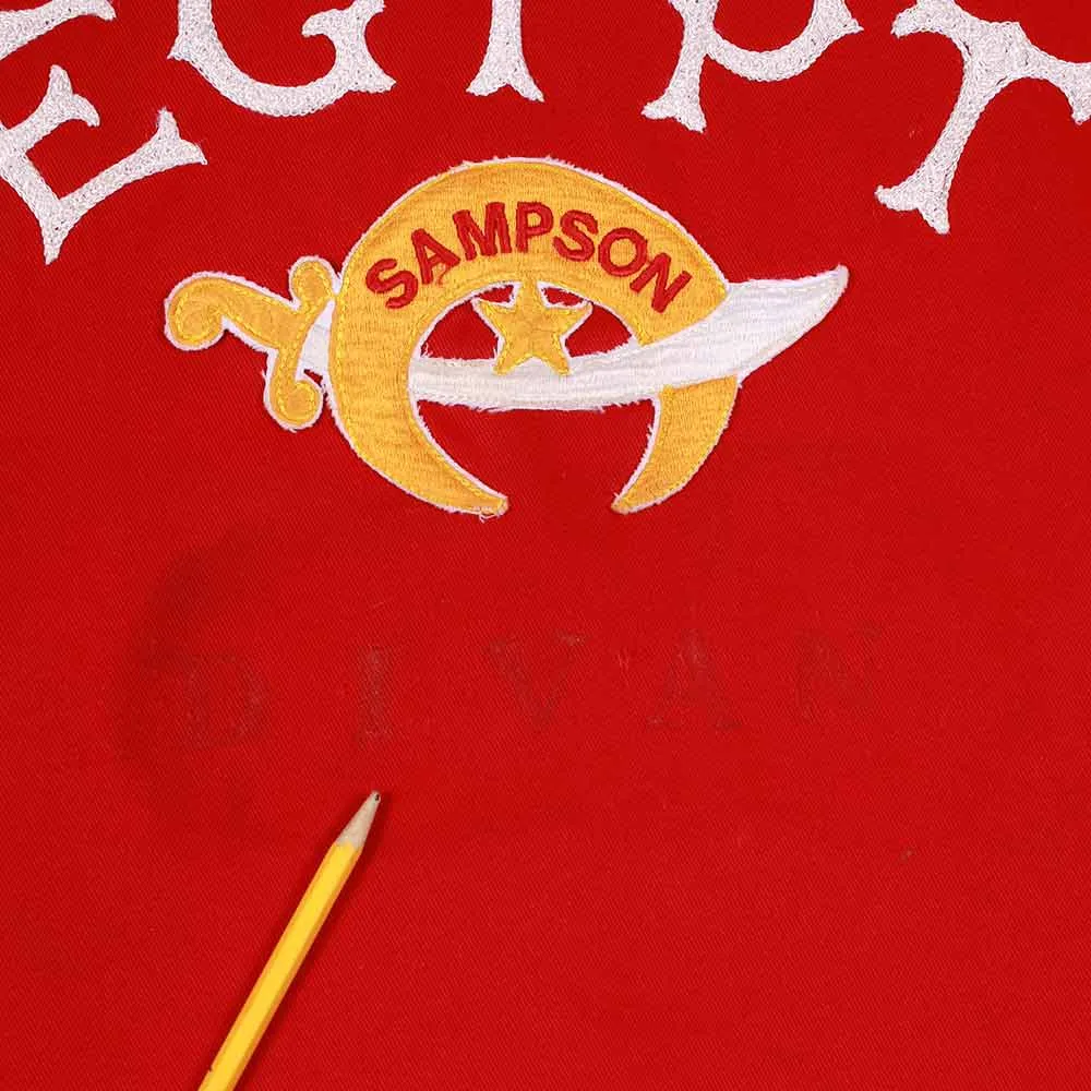 Vintage Shriners Egypt Red Coaches Jacket XL