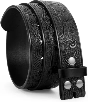 WERFORU Western Leather Belt Strap for Men Women Cowboy Western Belts without Buckle Men Western Leather Belt Jeans