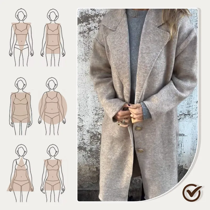 Winter SpecialsWomen's Long-sleeve Tweed Lapel Coat
