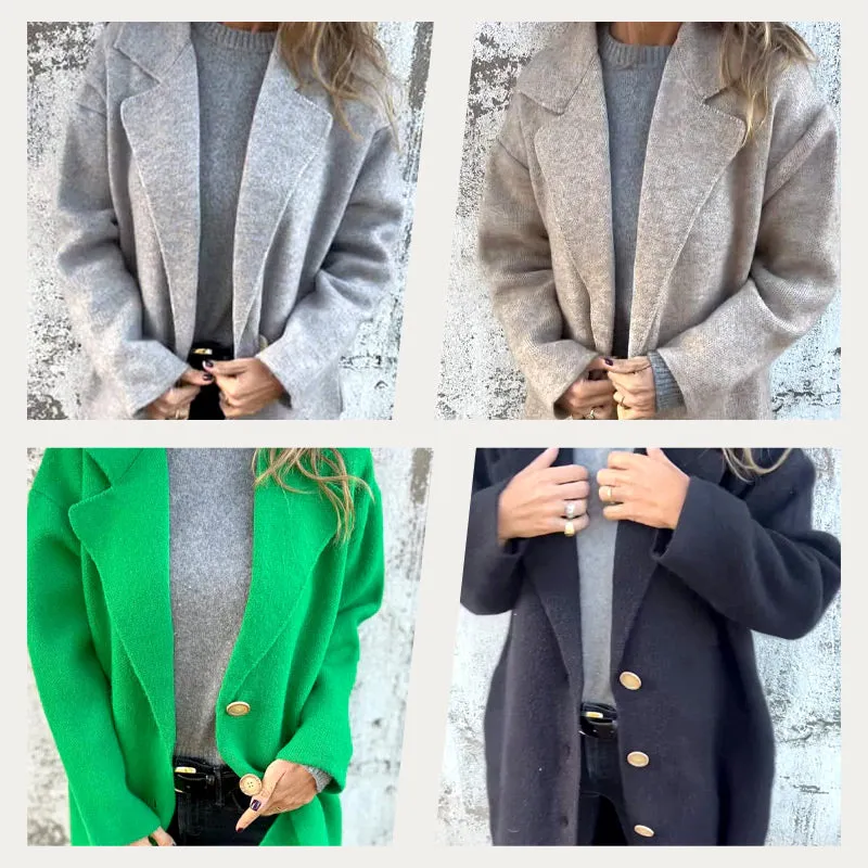 Winter SpecialsWomen's Long-sleeve Tweed Lapel Coat