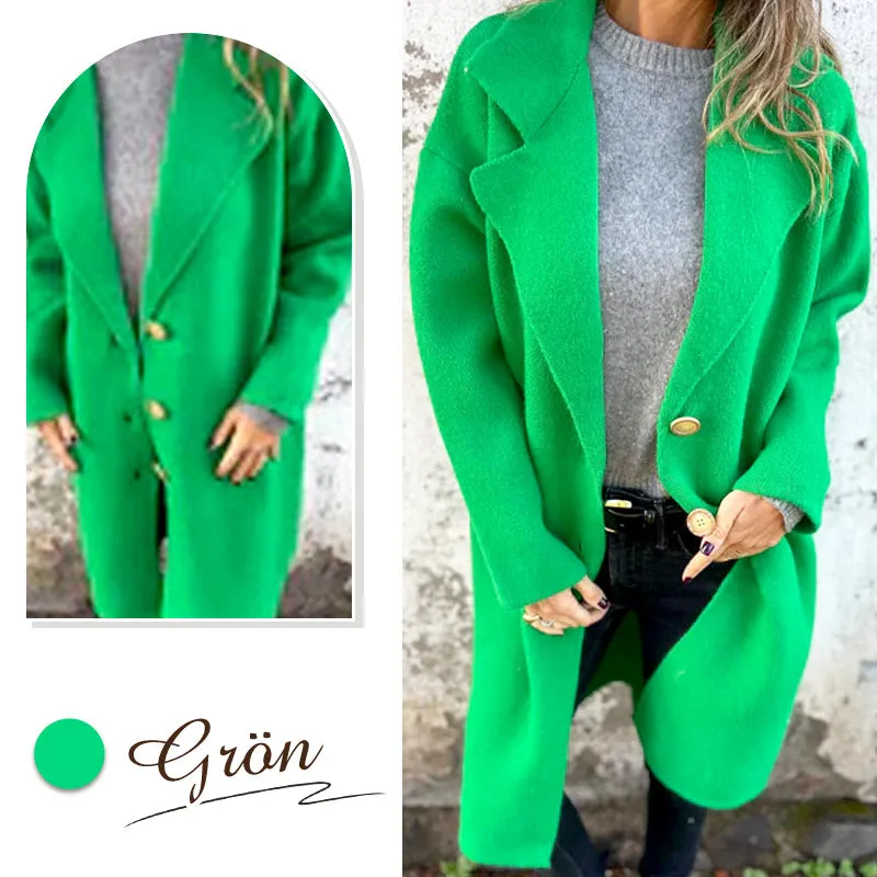 Winter SpecialsWomen's Long-sleeve Tweed Lapel Coat