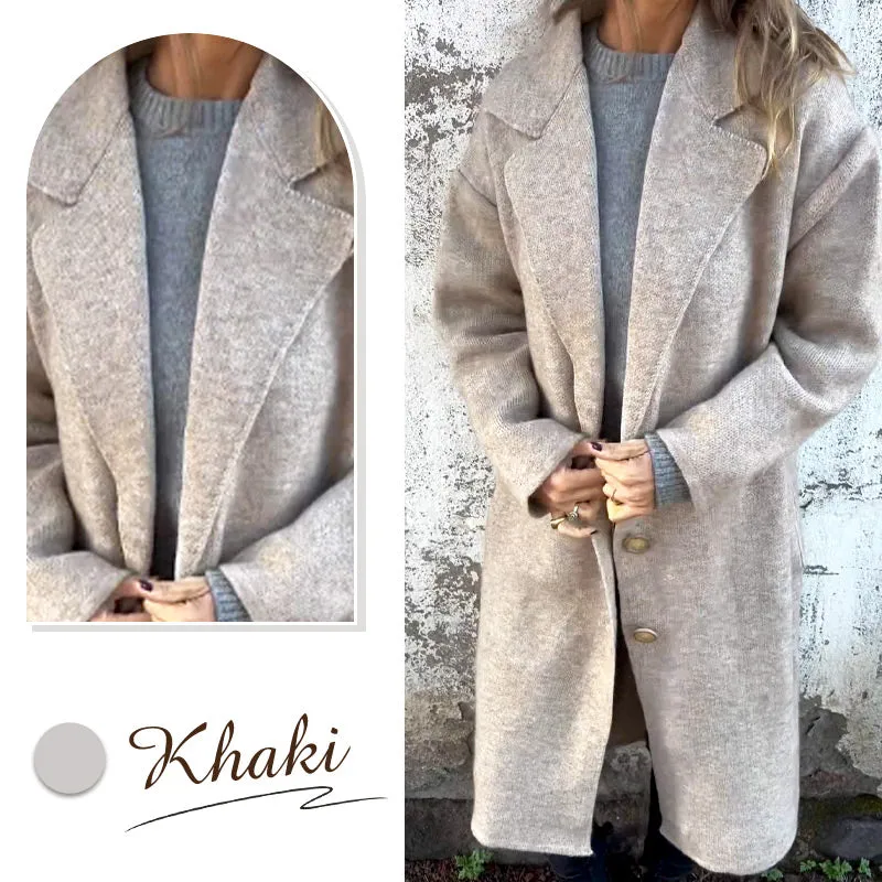 Winter SpecialsWomen's Long-sleeve Tweed Lapel Coat