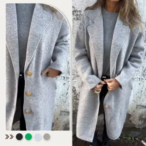 Winter SpecialsWomen's Long-sleeve Tweed Lapel Coat