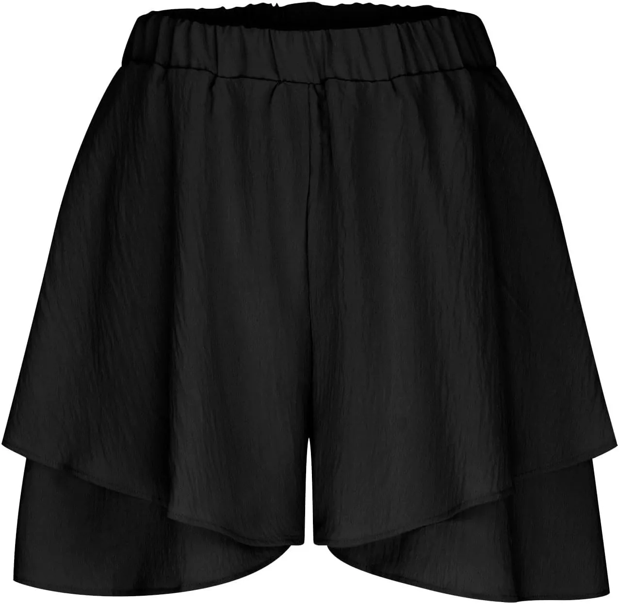 Women High Waist Ruffle Mini Shorts Skirt Layered Ruffle Hem Flared Short Flowy Casual Swing Beach Mini Short Skirt