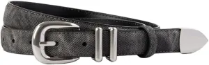 Womens Belts for Jeans Dresses Ladies Leather Waist Belt with Silver Buckle