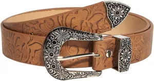 Women's Buckle Belt Cow Print Western Leather Belt Cowgirl Waist Belts